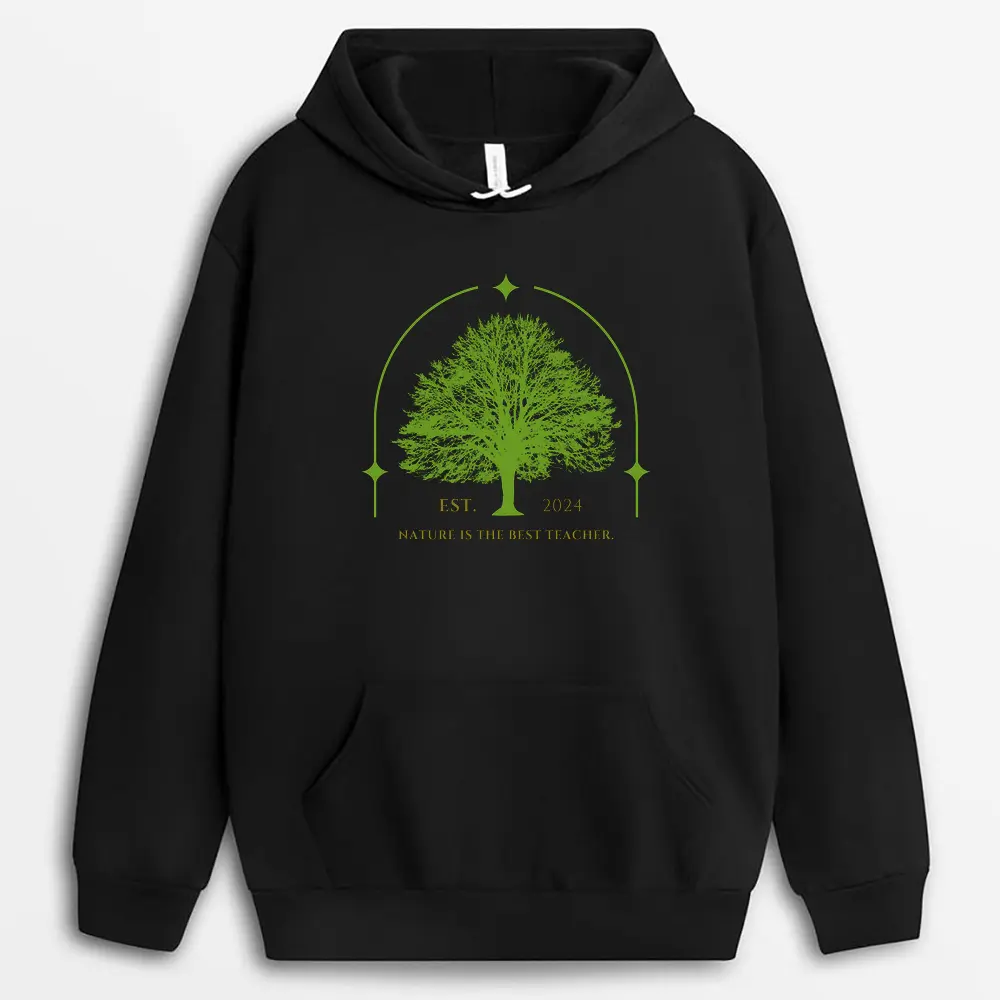 Nature Is The Best Teacher Gtxgap Hoodie - Black