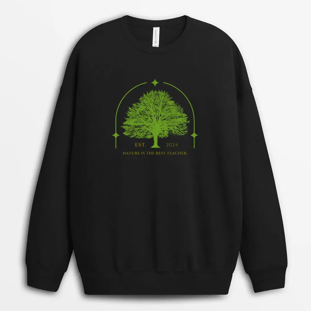 Nature Is The Best Teacher Gtxgap Sweatshirt - Black