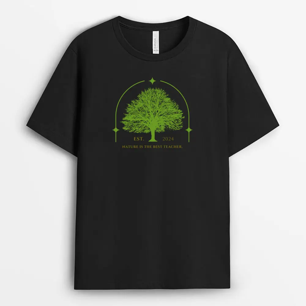 Nature Is The Best Teacher Gtxgap T-Shirt - Black