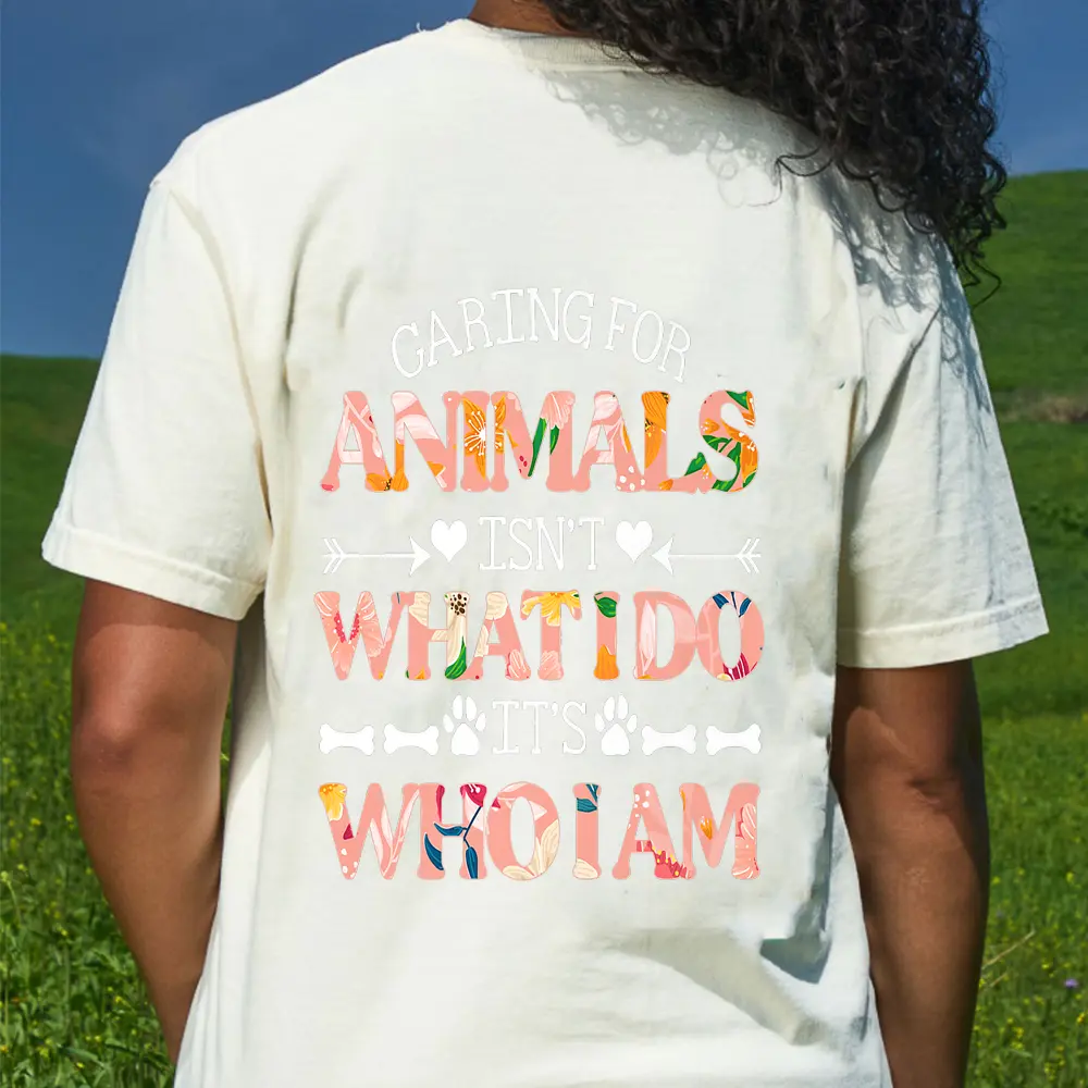 Caring For Animals Isn't What I Do It's Who I Am Dog Lover Ver 1 T-Shirt - Cream