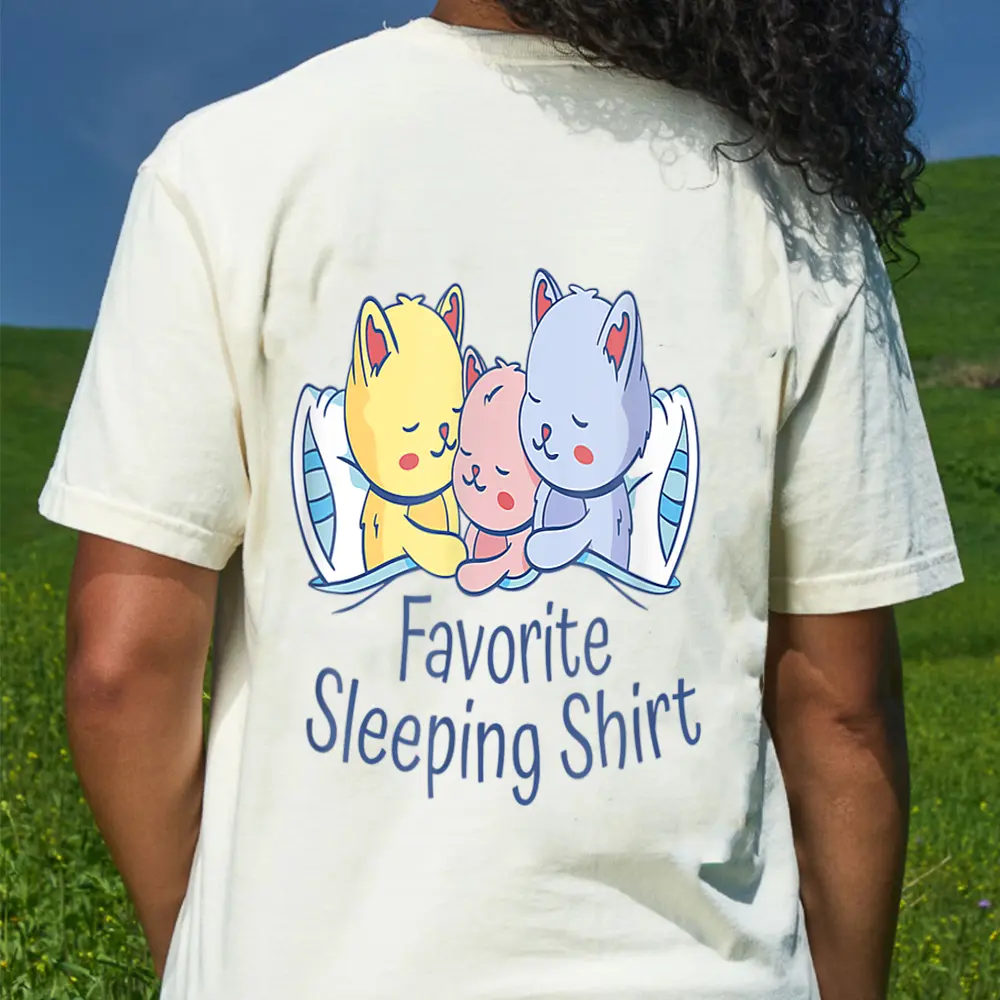 Cat Pyjamas House Cat Rent Kitten Cat Owners T-Shirt - Cream