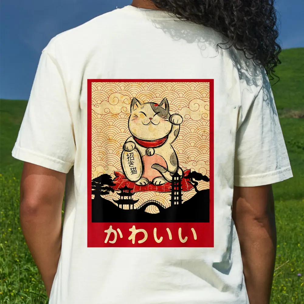 Cat Ramen Bowl Anime Japanese Noodles Kawaii Neko Girls Gift T-Shirt - Cream
