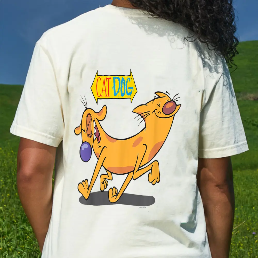 CatDog Happy Paws T-Shirt - Cream