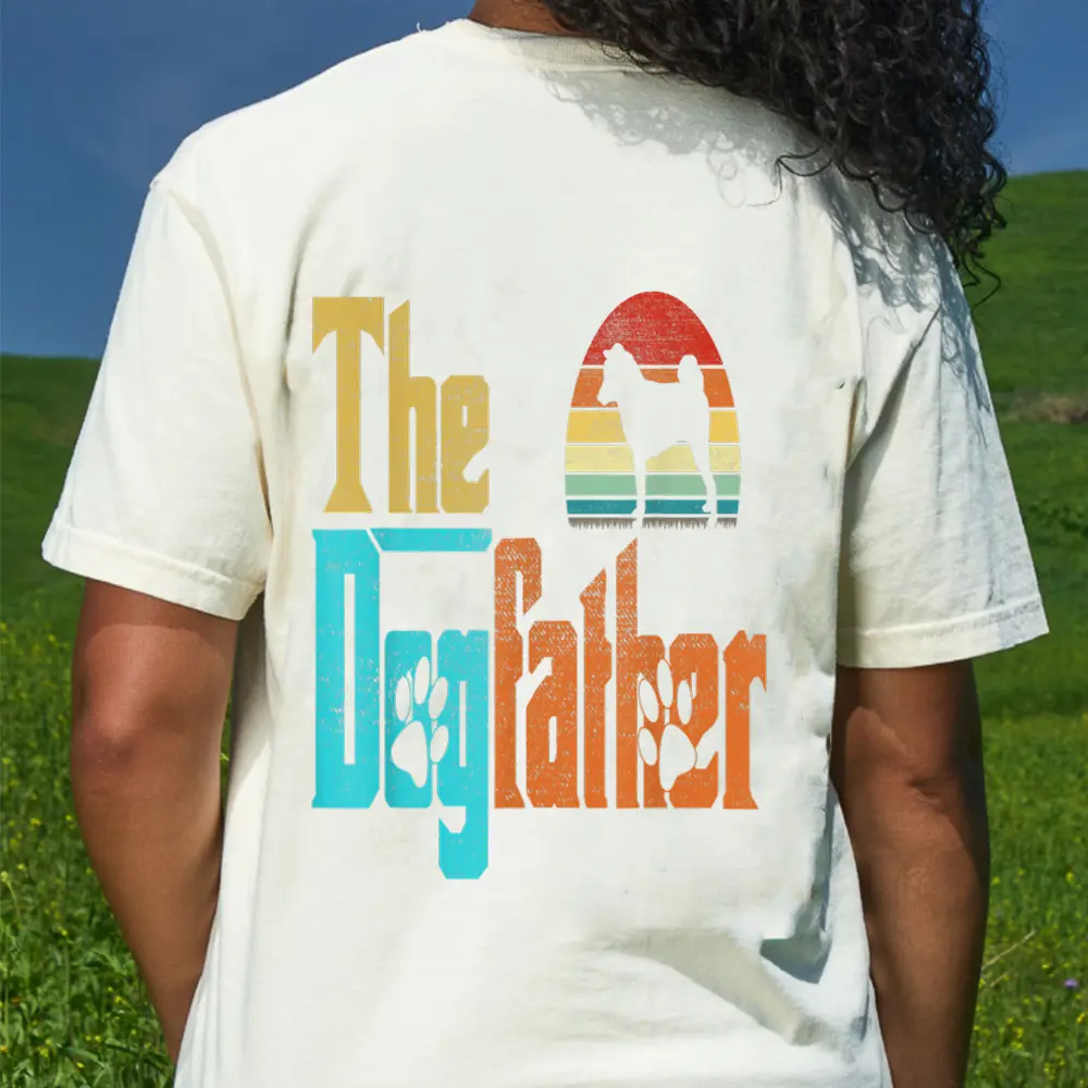 Vintage The Dogfather Shiba Inu Dog Owner T-Shirt - Cream